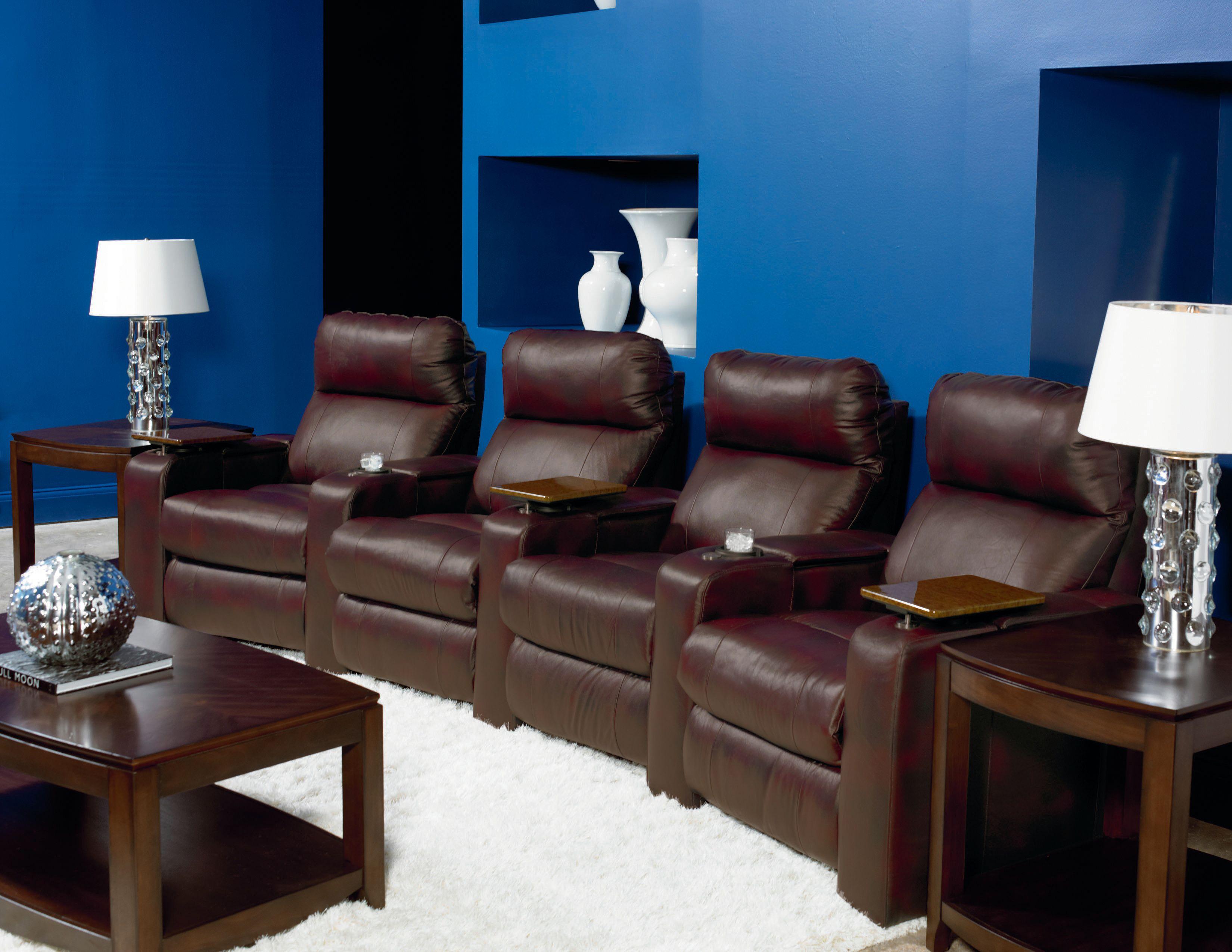 Lane End Zone Casual Contemporary Home Theater Recliner AHFA Three